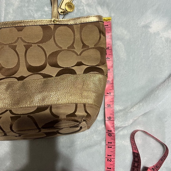 Authentic Brown and gold Coach Purse - Picture 6 of 9